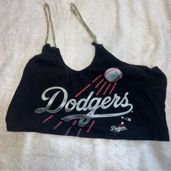 LF brand dodgers super cropped diamond tee ONE SIZE * - Picture 1 of 5